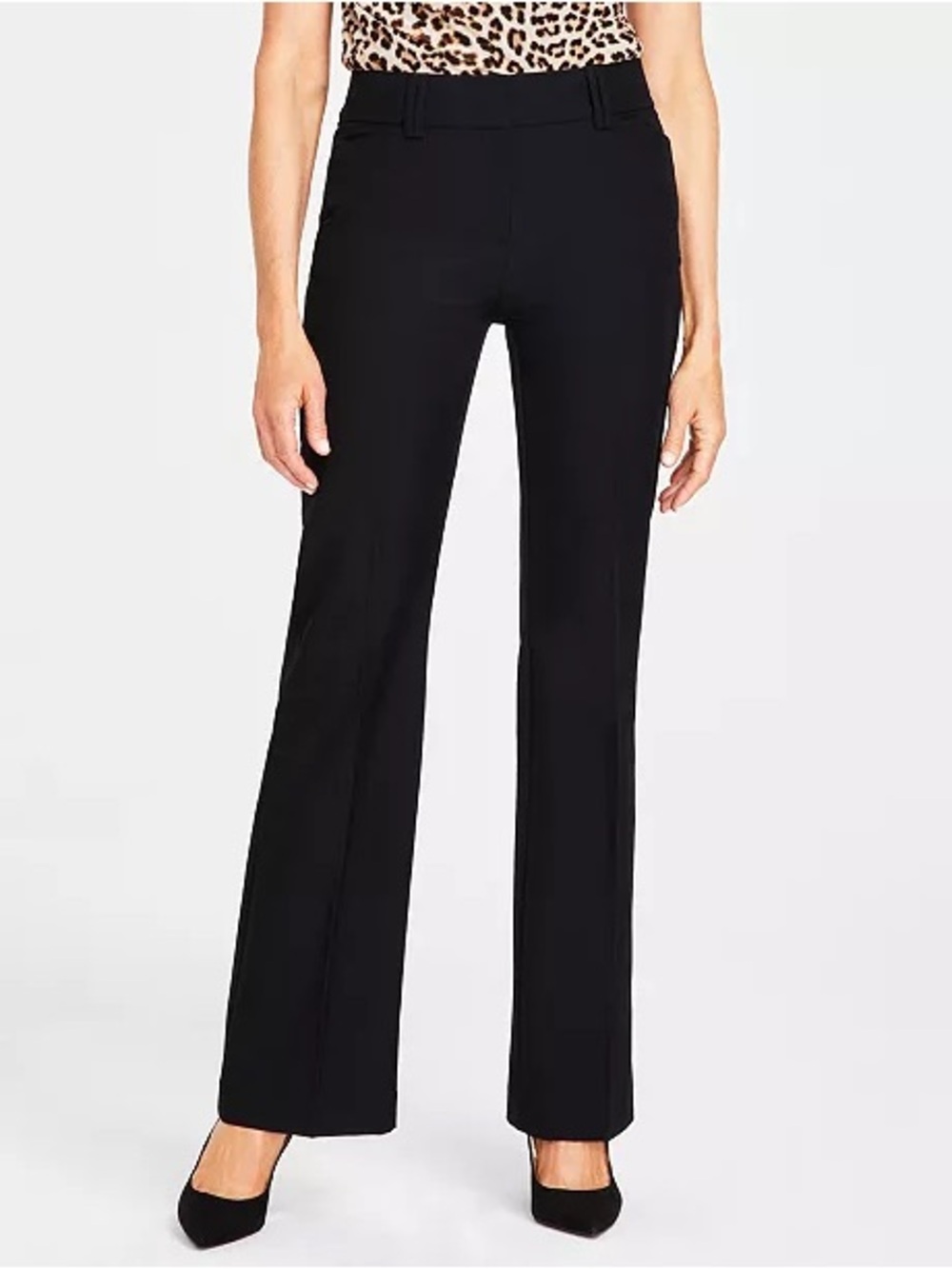 Classic Black Tailored Women's Dress Pants INC Bootcut